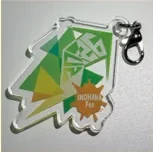 「INOHANA Fes」と入った緑色のアクリルチャーム